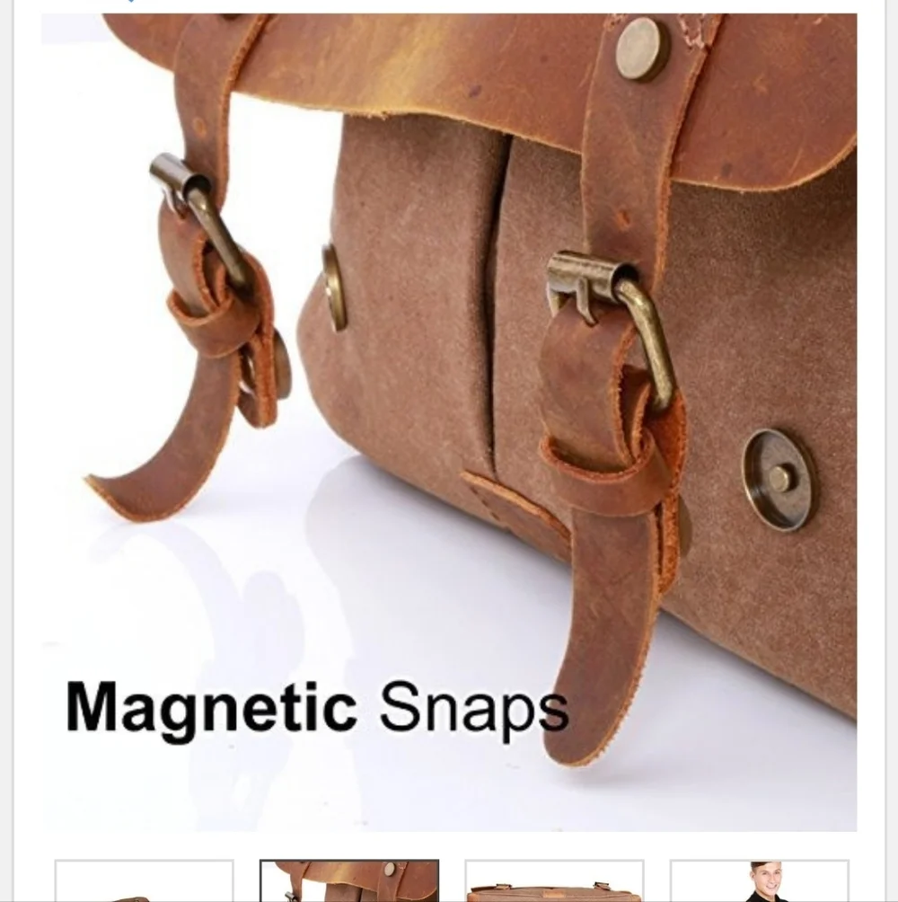 Brown Canvas and Leather Messenger Bag